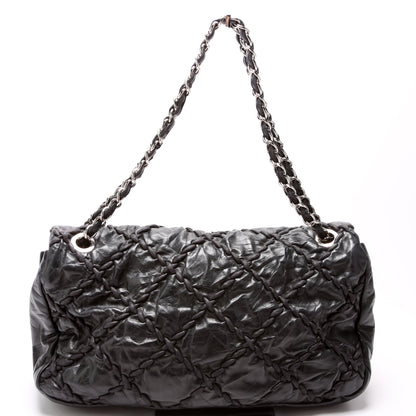 Chanel Ultra Stitch Jumbo Flap Calfskin 14M Black Bag