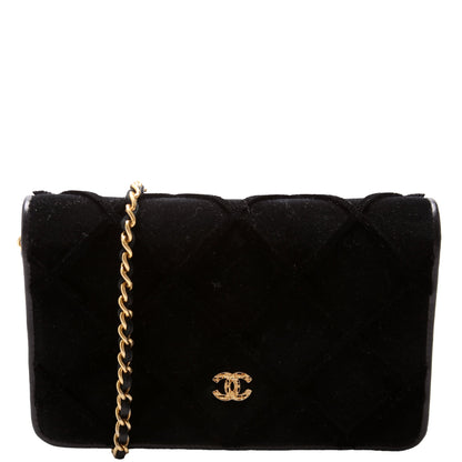 Chanel WOC 3D Quilted Velvet 24M Black Bag
