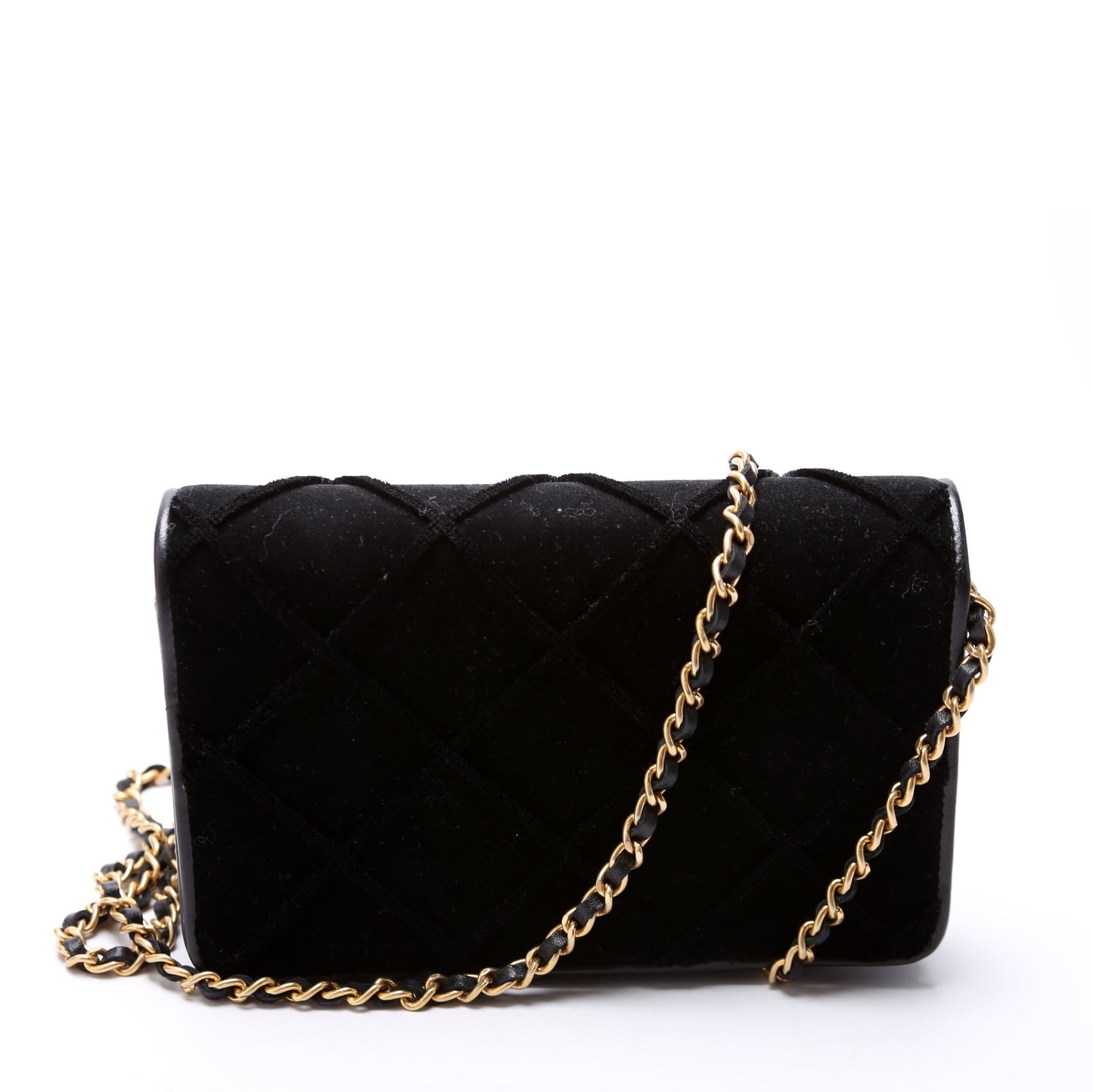 Chanel WOC 3D Quilted Velvet 24M Black Bag