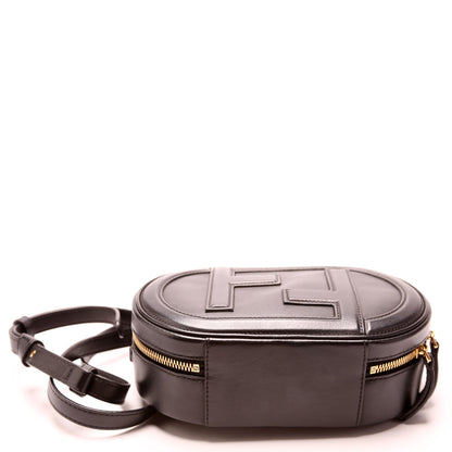 Fendi Vitello Grace Leather O'Lock Mini Camera Case Black Bag