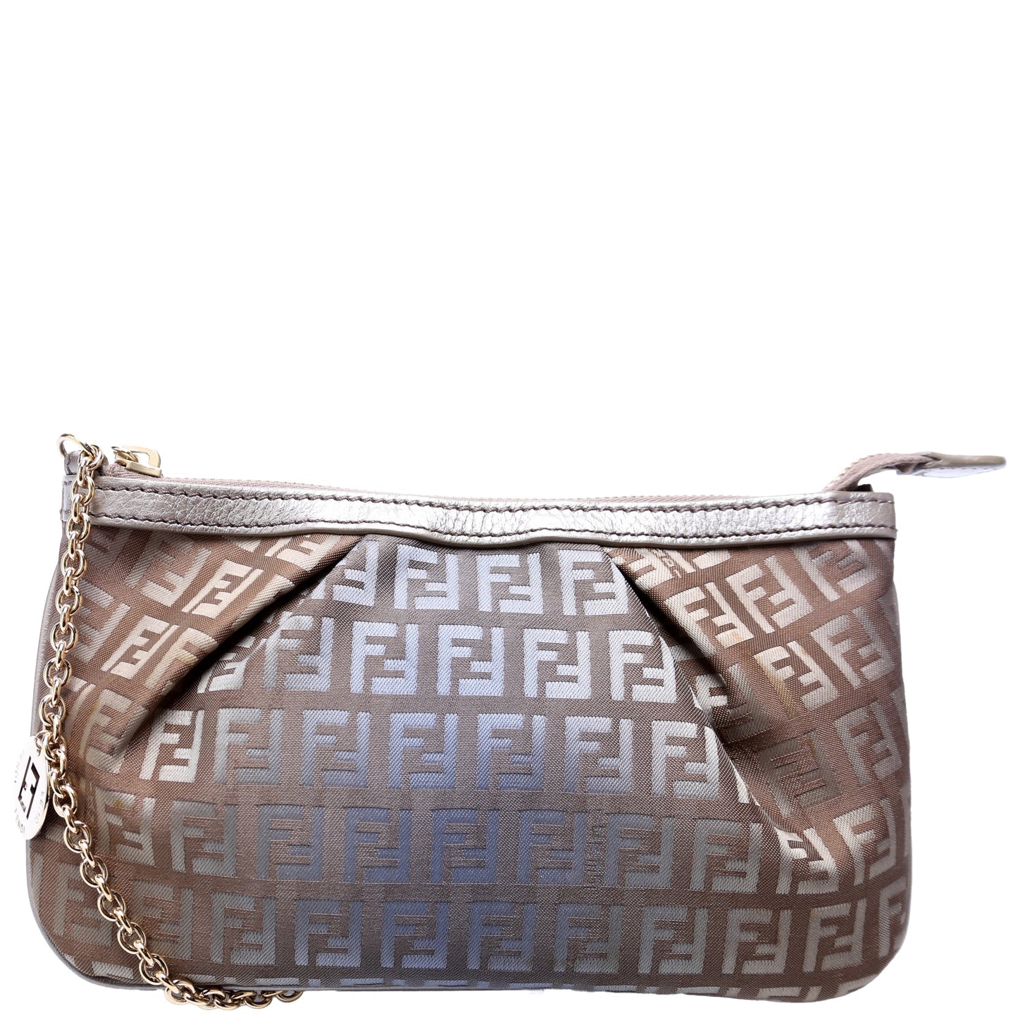 Fendi Gradient Zucchino Forever Pochette Brown Bag