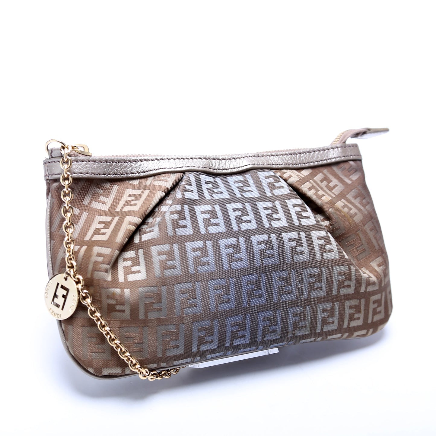 Fendi Gradient Zucchino Forever Pochette Brown Bag