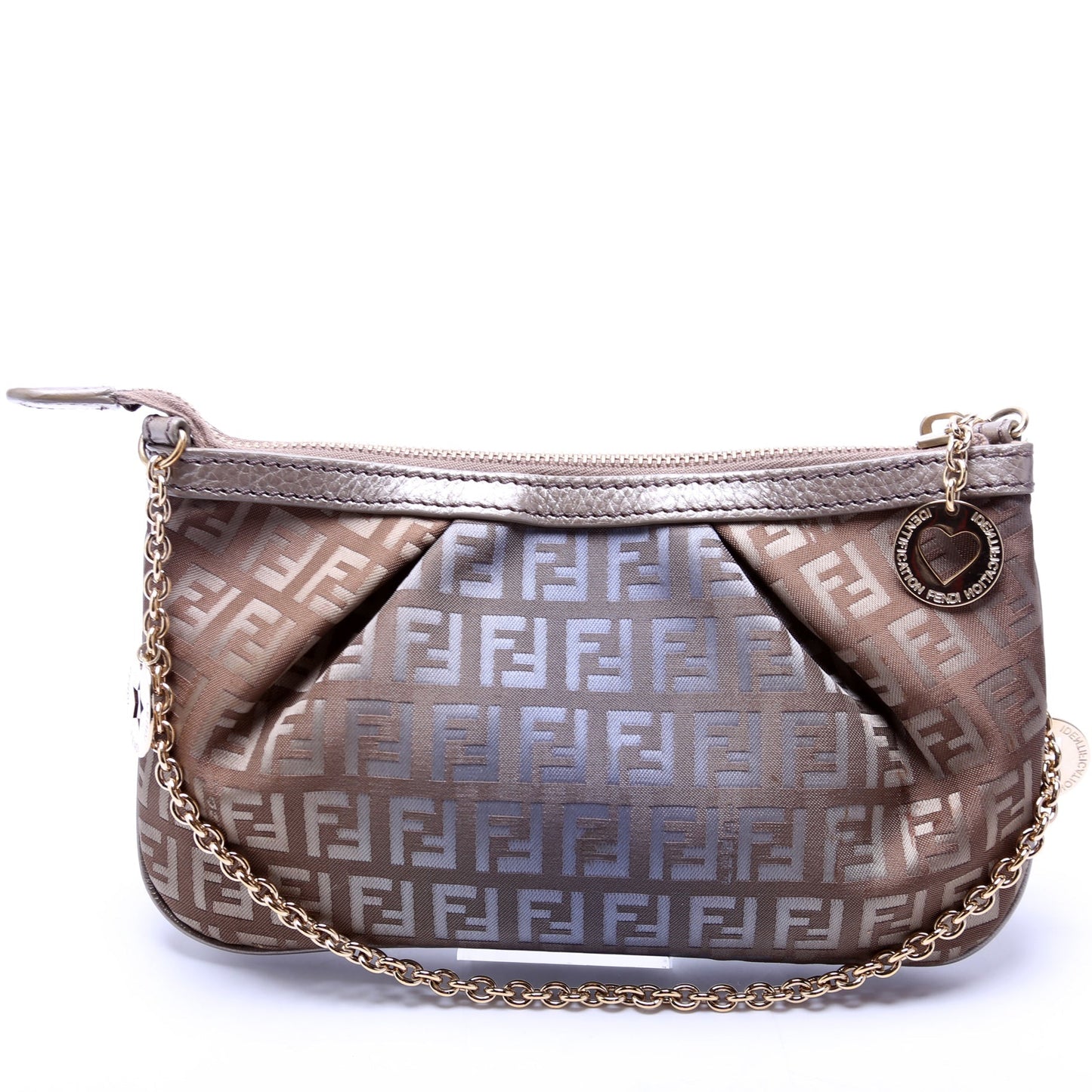 Fendi Gradient Zucchino Forever Pochette Brown Bag