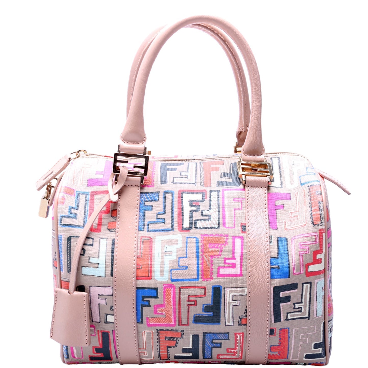 Fendi 8BL068 Zucca Boston Tan/Multicolor Bag