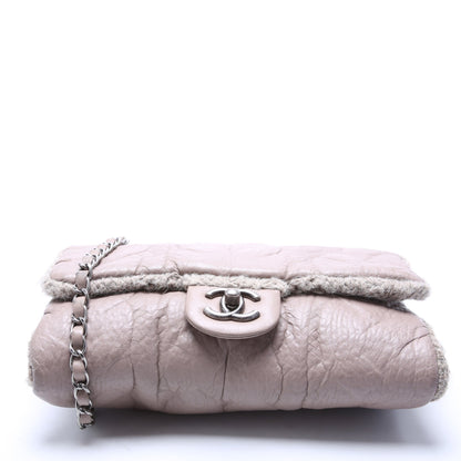 Chanel Chic Knit Mini Flap Sheepskin/Wool 18M Grey Bag
