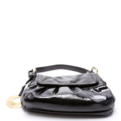 Fendi Crinkled Leather Mini Chef Hobo Black Bag