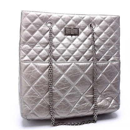 Chanel Reissue Tall Tote Quilted Aged Calfskin 14M Silver Bag