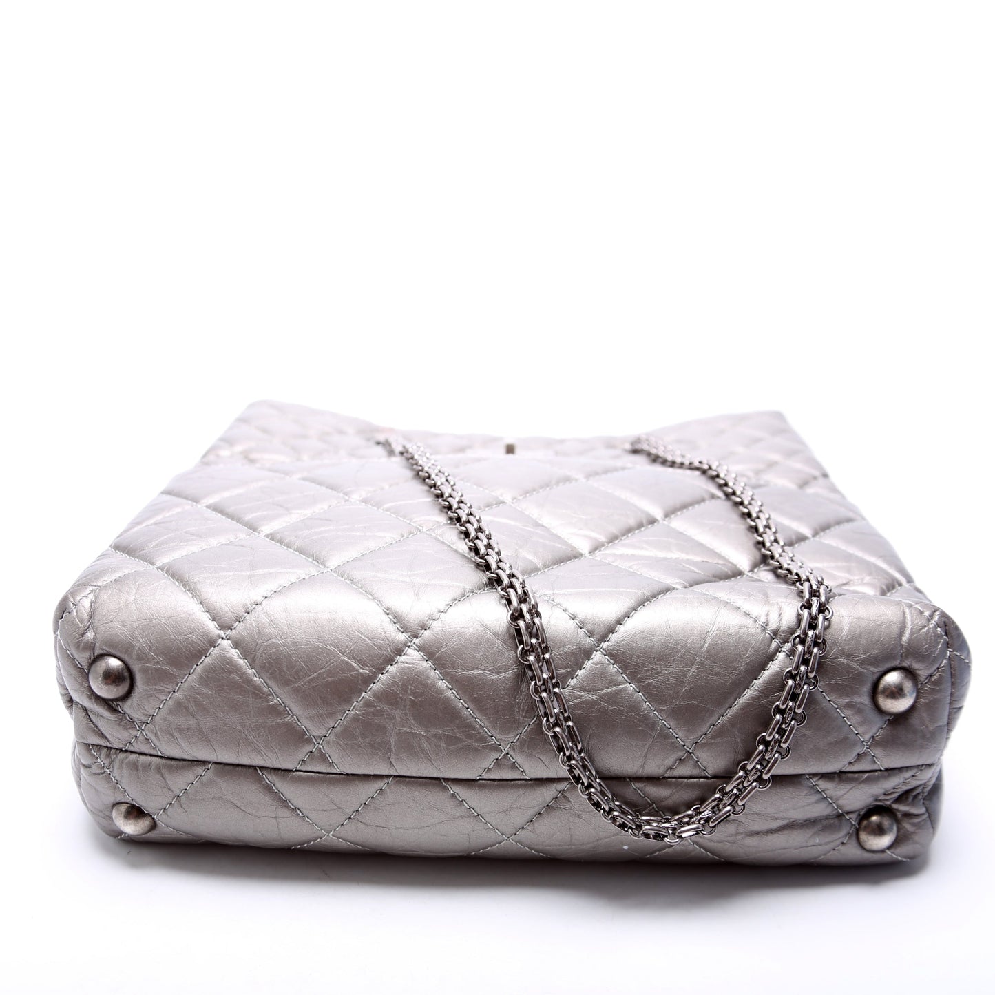 Chanel Reissue Tall Tote Quilted Aged Calfskin 14M Silver Bag