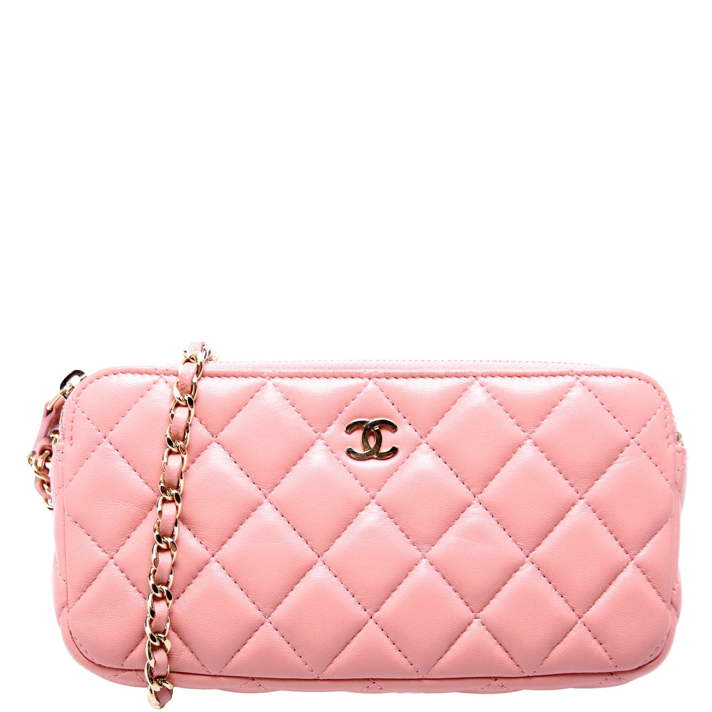 Chanel WOC CC Double Zip Pink Bag