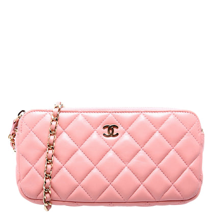 Chanel WOC CC Double Zip Pink Bag