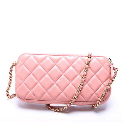 Chanel WOC CC Double Zip Pink Bag