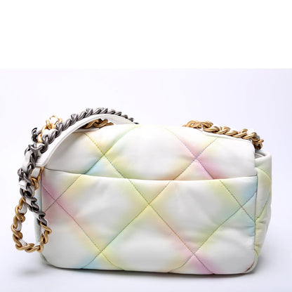 Chanel Quilted Goatskin 19 Medium Flap Multicolor RFID Bag