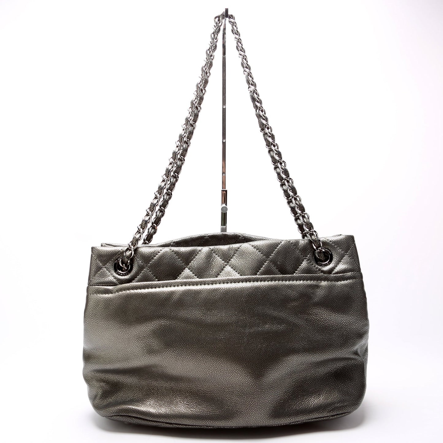 Chanel Timeless CC Soft Tote 14M Silver Bag