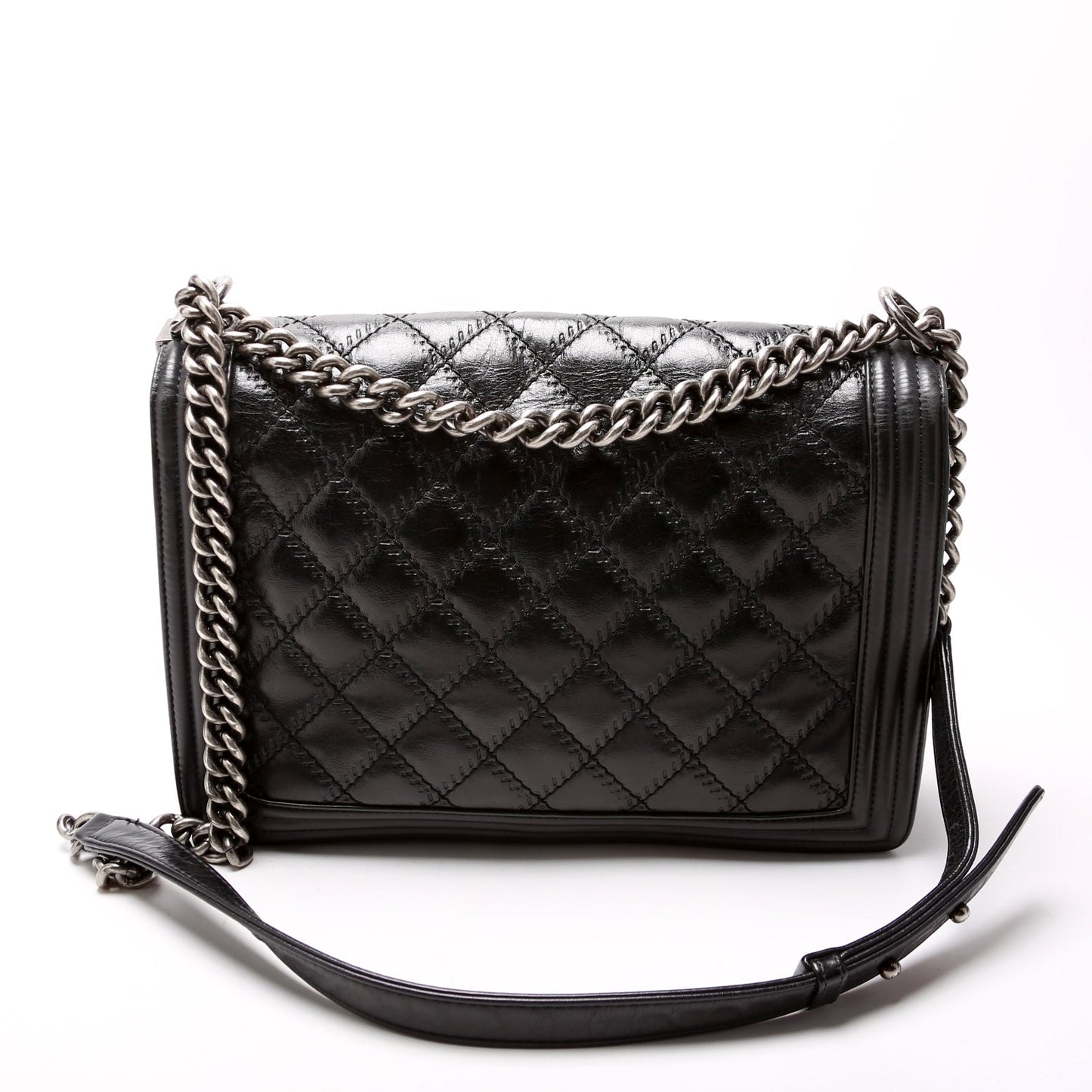 Chanel Boy Flap Large Double Stitch Lambskin 16-20m Bag