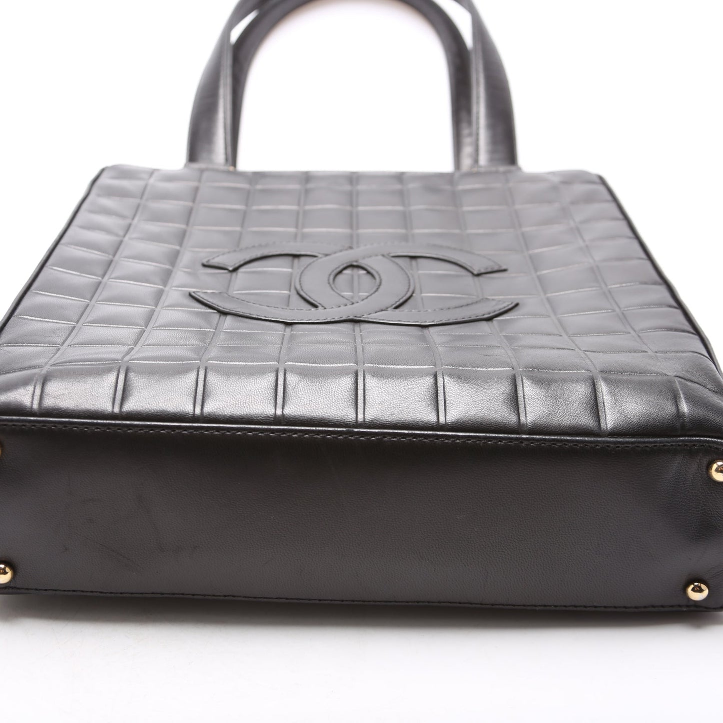 Chanel Chocolate Bar Vertical Tote Lambskin 6M Black Bag