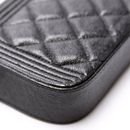 Chanel WOC Boy Double Zip Black Bag