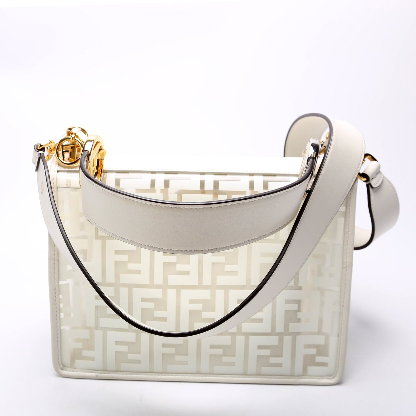 Fendi 8BT284 TPU FF F Is Kan I White Bag