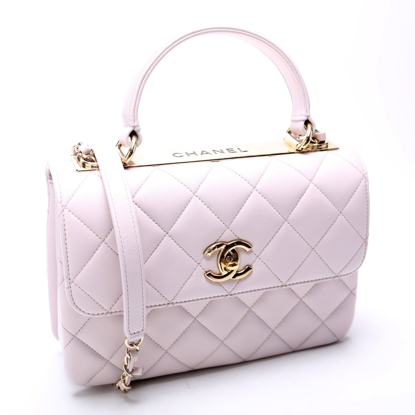 Chanel Trendy Top Handle Small Lambskin 30M Purple Bag