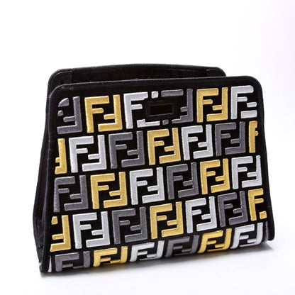 Fendi 7AR717 Peekaboo Defender Pouch Black/Multicolor Bag
