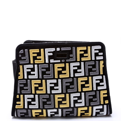 Fendi 7AR717 Peekaboo Defender Pouch Black/Multicolor Bag