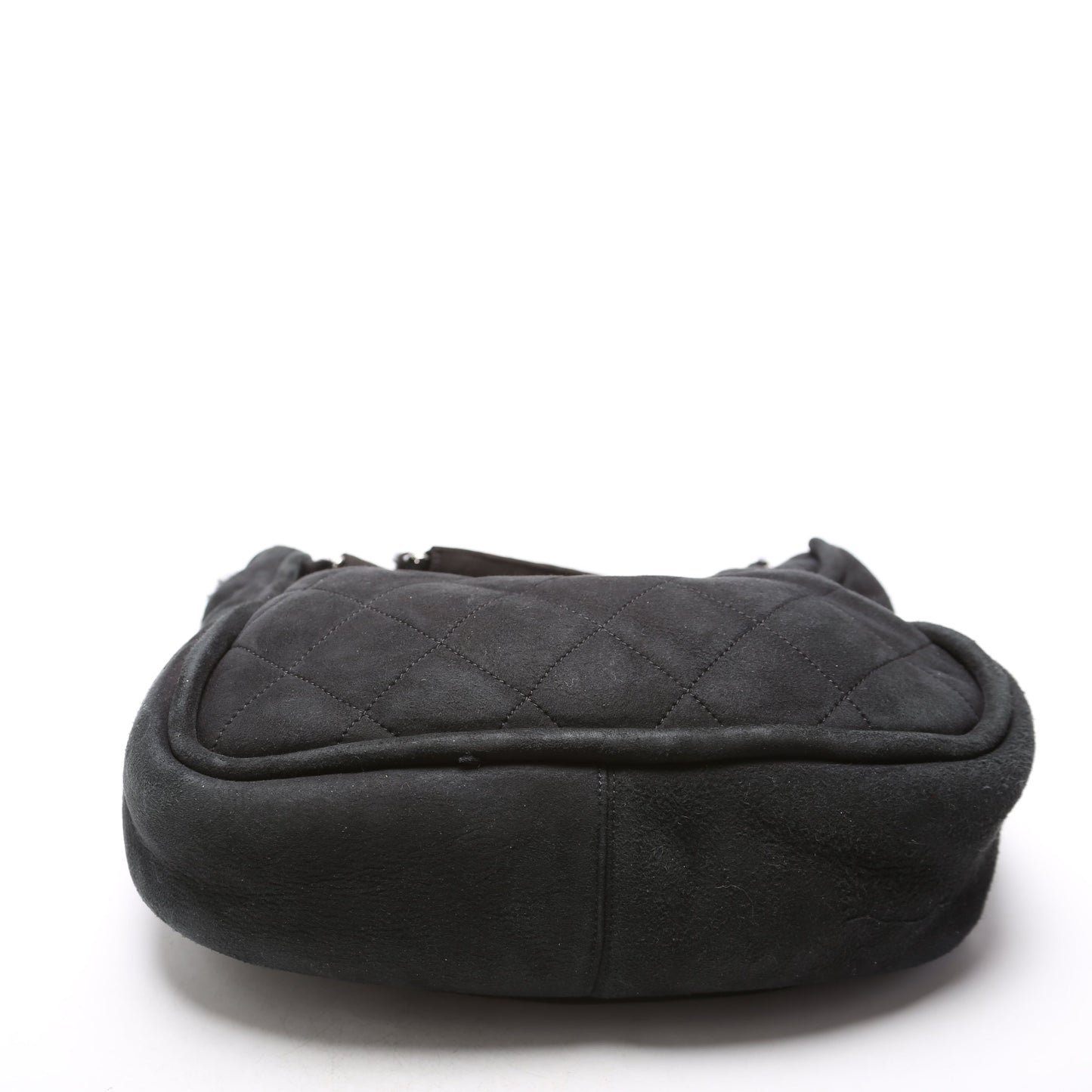 Chanel Mademoiselle Shearling Quilted Tote 9M Black Bag