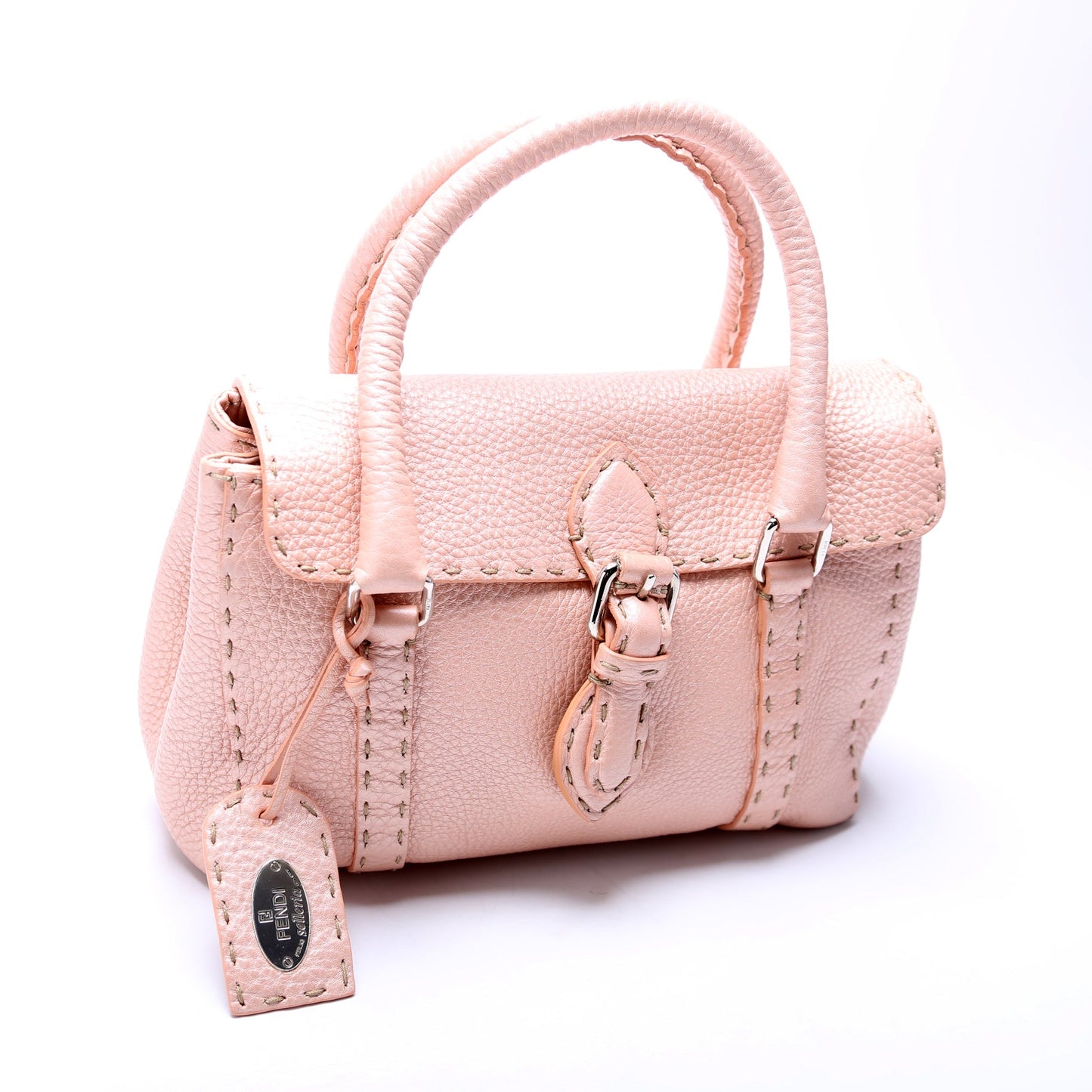 Fendi 8BR486 Selleria Mini Linda Handle Pink Bag