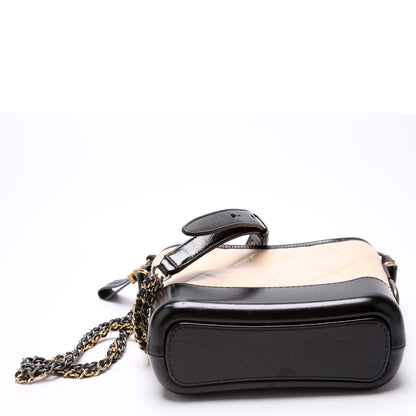Chanel Gabrielle Hobo Small Calfskin 25M Beige/Black Bag