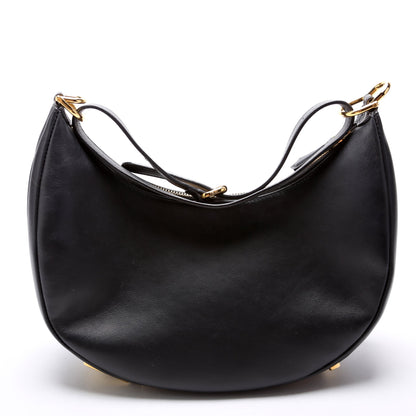 Fendi 8BR798graphy Small Leather Hobo Black Bag