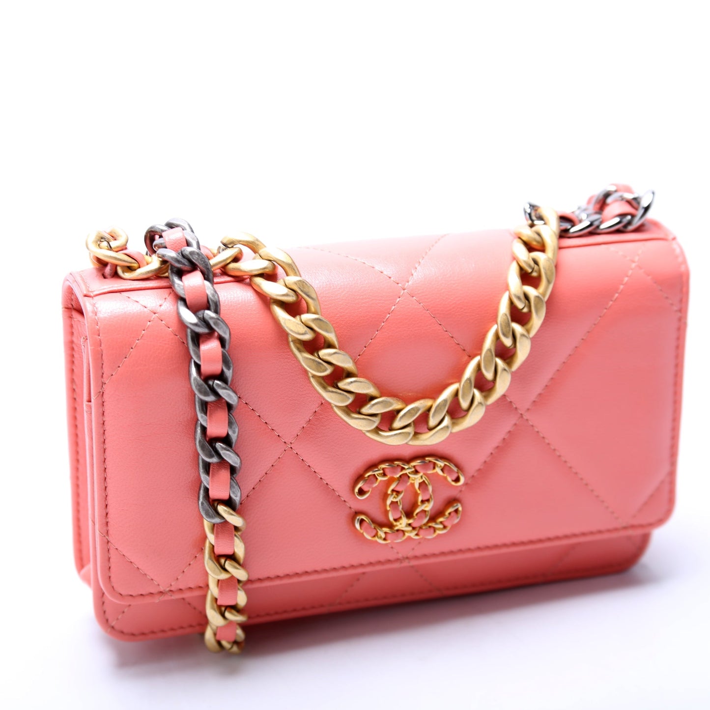 Chanel 19 WOC Quilted 30M Coral Bag