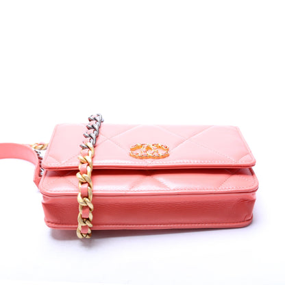 Chanel 19 WOC Quilted 30M Coral Bag