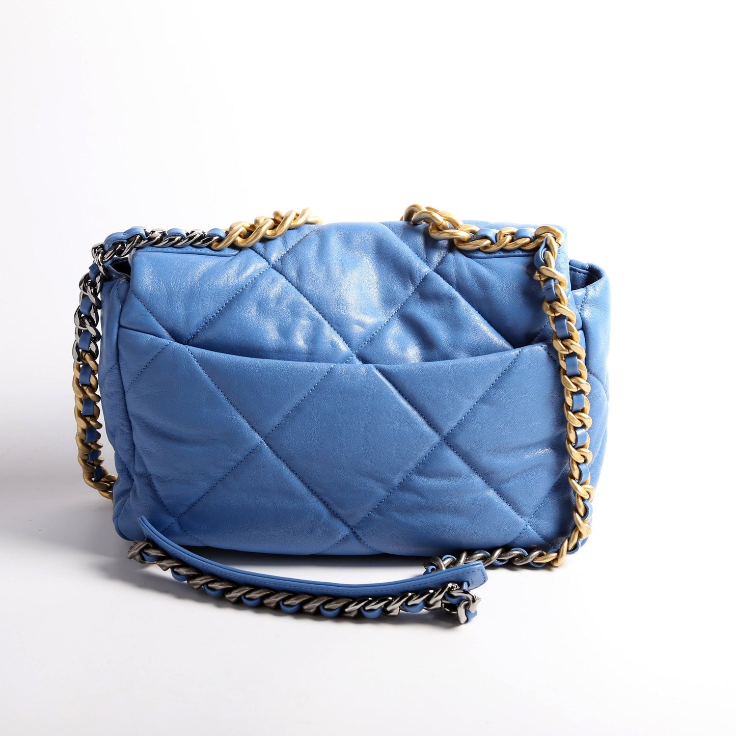 Chanel Quilted Goatskin 19 Large Flap 30M Blue Bag
