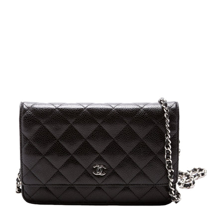 Chanel WOC Classic Quilted Caviar Black Bag