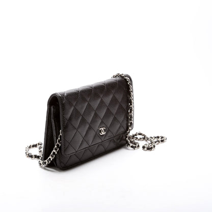 Chanel WOC Classic Quilted Caviar Black Bag
