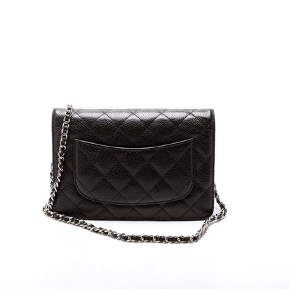 Chanel WOC Classic Quilted Caviar Black Bag