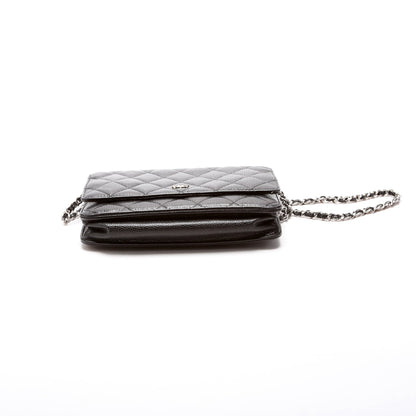 Chanel WOC Classic Quilted Caviar Black Bag