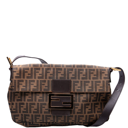 Fendi Zucca Vitelo Messengeruette Brown Bag