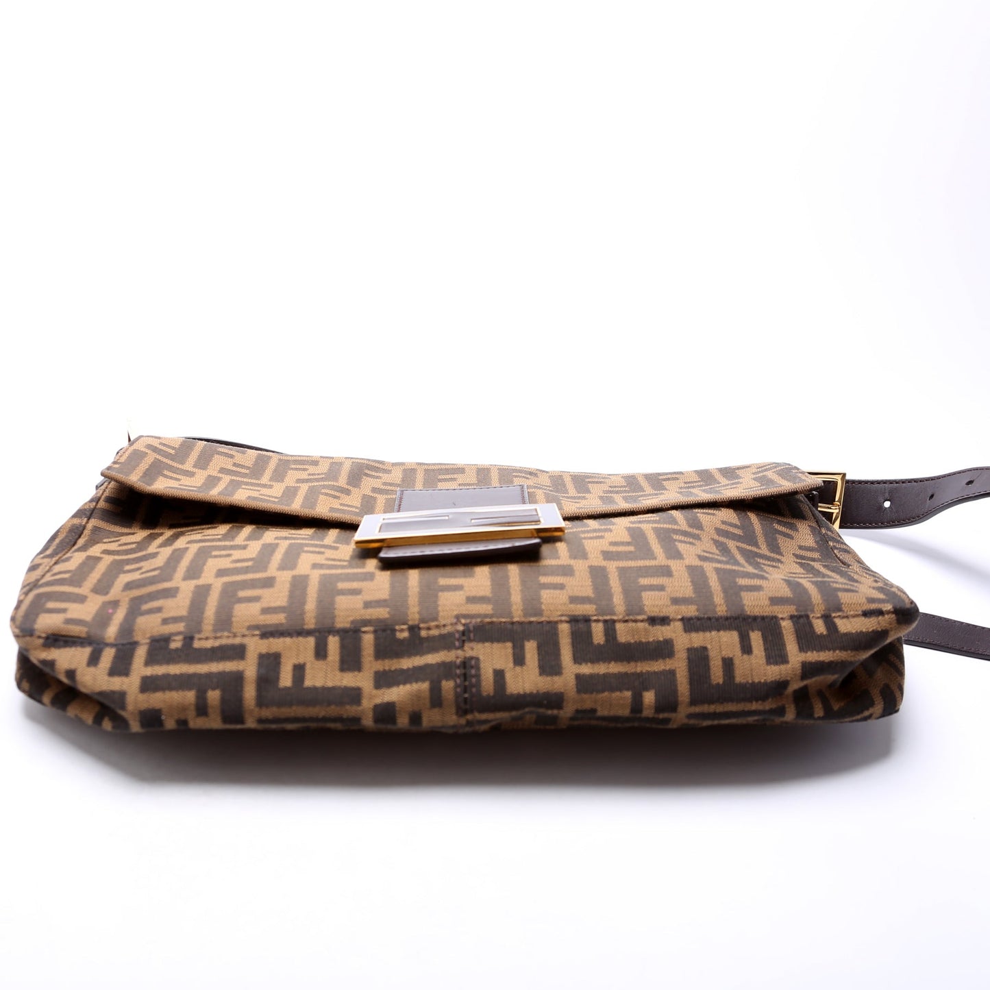 Fendi Zucca Vitelo Messengeruette Brown Bag