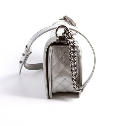 Chanel Boy Flap Medium Old Other Grey Bag