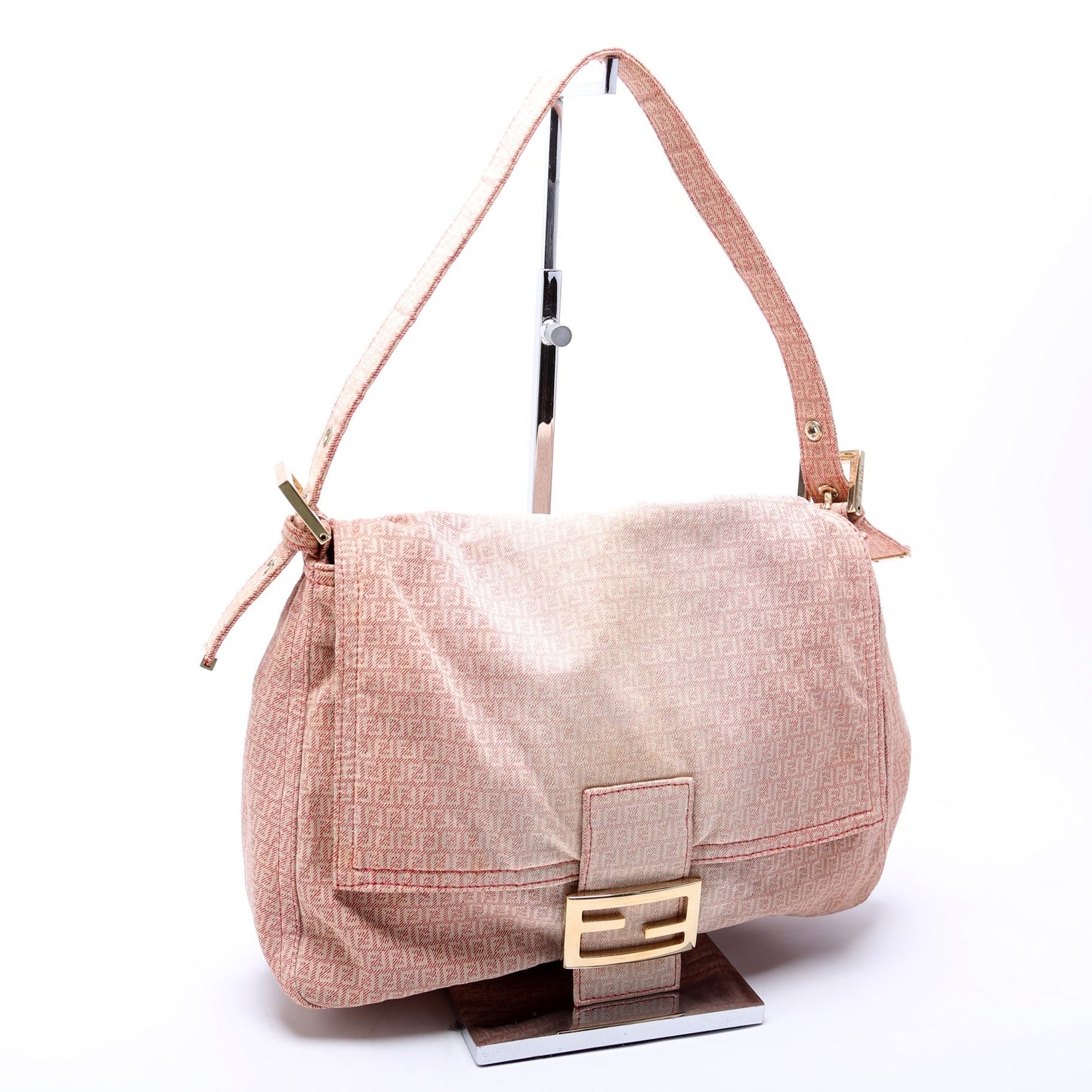Fendi 8BR001 Mama Forever Zucchino Fabric Pink Bag