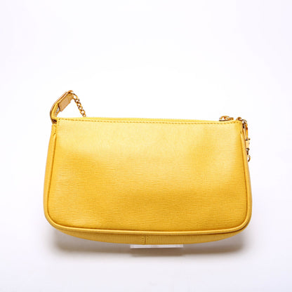 Fendi 8M0271 Vitello Elite Pochette Amarena Yellow Bag