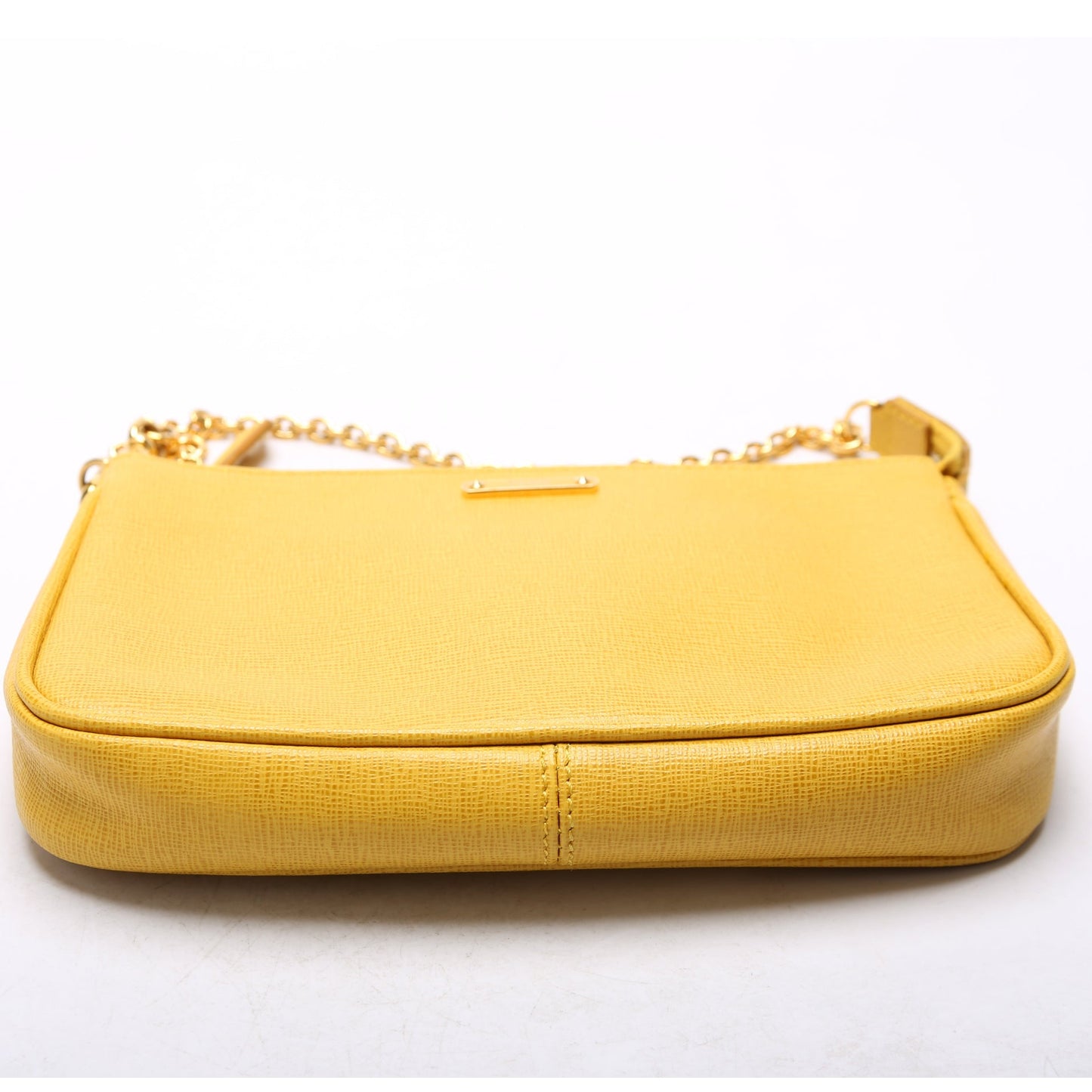 Fendi 8M0271 Vitello Elite Pochette Amarena Yellow Bag