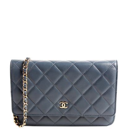 Chanel WOC Classic Quilted Lambskin Navy Bag