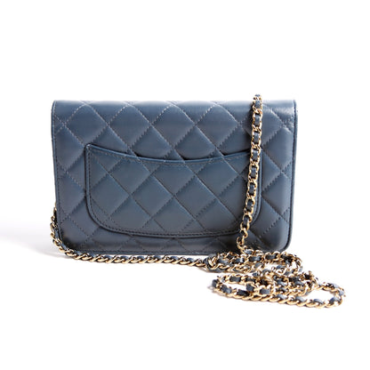 Chanel WOC Classic Quilted Lambskin Navy Bag