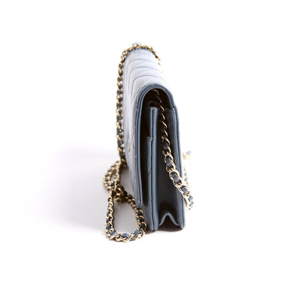 Chanel WOC Classic Quilted Lambskin Navy Bag