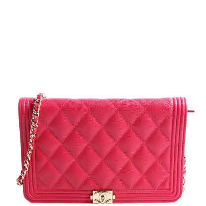 Chanel WOC Boy Caviar Pink Bag