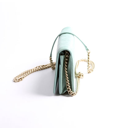 Chanel WOC Bot Caviar Turquoise Bag