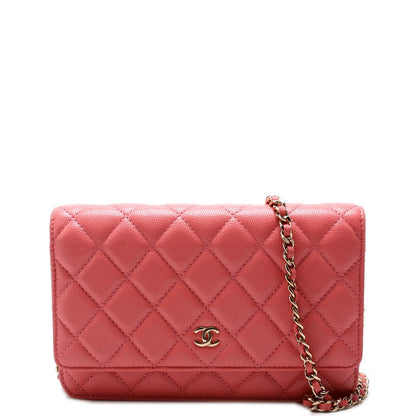 Chanel WOC Classic Quilted Caviar Pink Bag