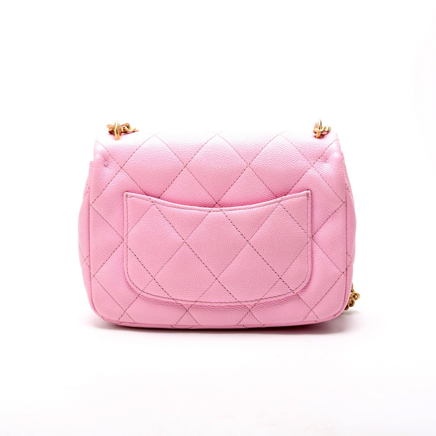 Chanel Classic Flap Mini Sweetheart Chain Caviar RFID Pink Bag