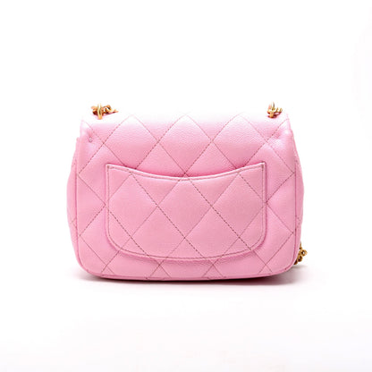 Chanel Classic Flap Mini Sweetheart Chain Caviar RFID Pink Bag