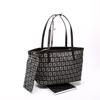 Fendi 8BH056 FF Zucchino Canvas Mini Tote Bag